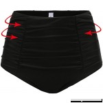 ANTSANG Womens High Waisted Bikini Bottom Shorts Ruched Tankini Shirred Swim Brief Tummy Control Black XXXL  B07CV5DT7M